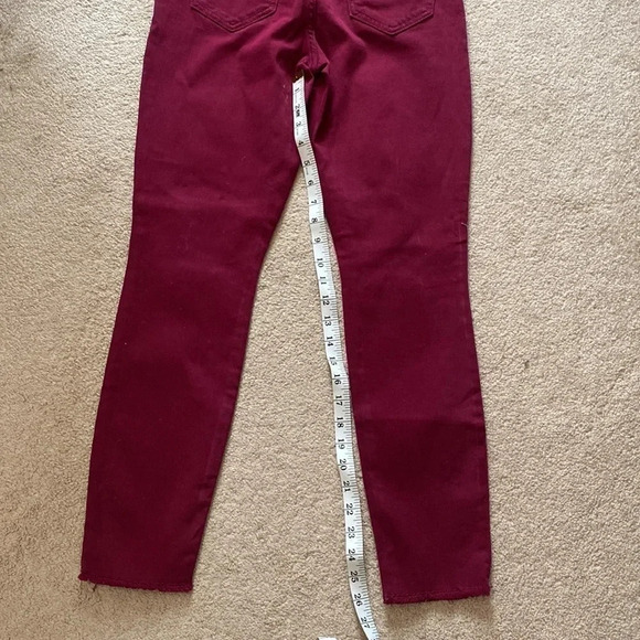 Gap skinny jeans size 4 denim maroon ripped size 27 - Picture 4 of 5